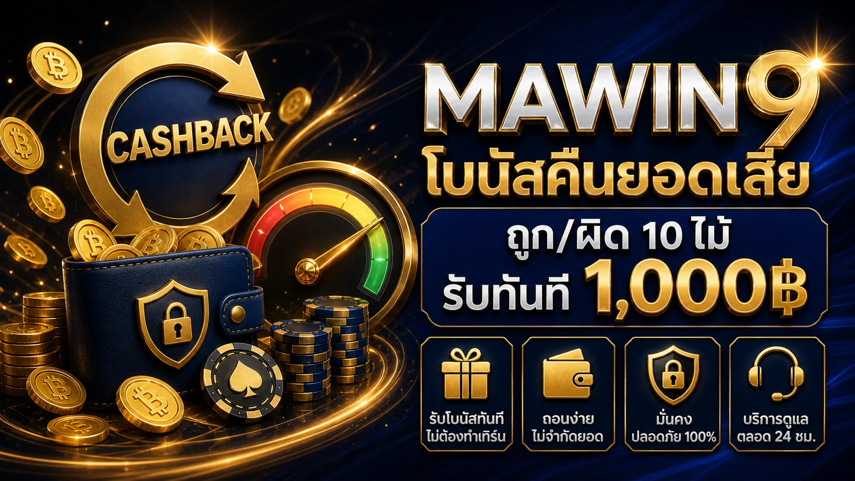 MAWIN9 คาสิโนออนไลน์ครบวงจร สล็อต คาสิโนสด และเกมยอดนิยม